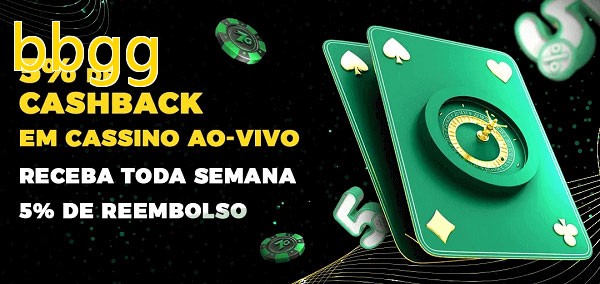 Promoções do cassino ao Vivo bbgg